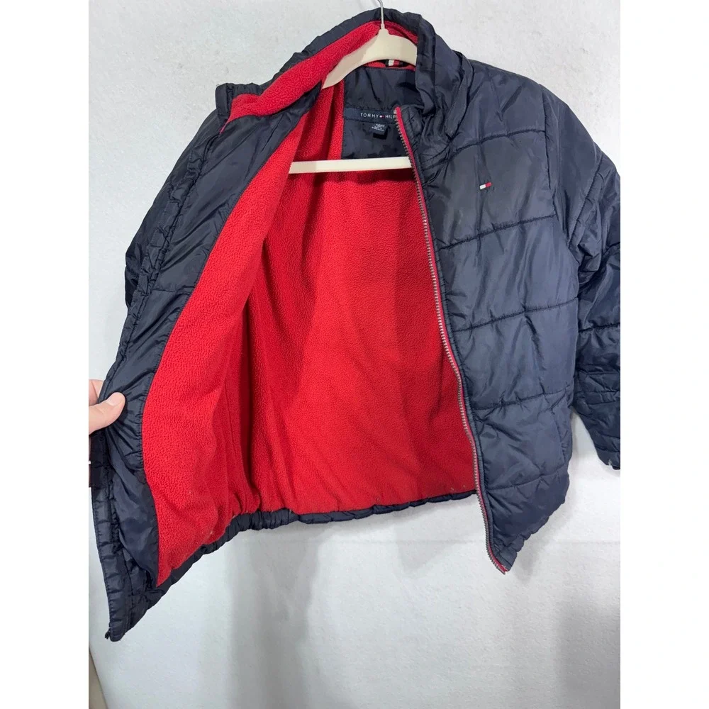 Tommy Hilfiger Size 8 Blue Puffer Jacket‎ Kids Padded Fleece Lined